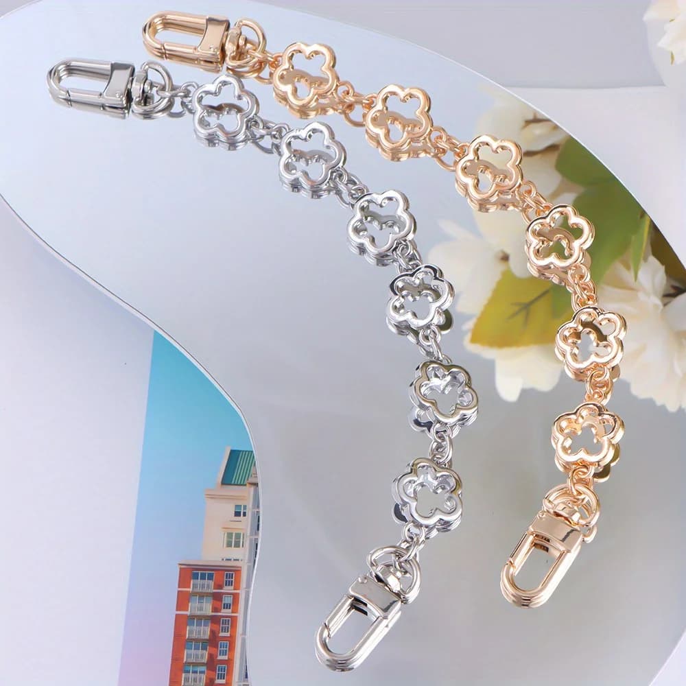 Flower Bag Extender Chain Purse Bag Strap Extender Chain DIY Women Handbag Purse Making Replacement Accessories