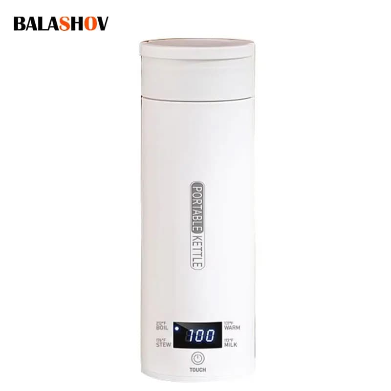 Travel Electric Kettle Portable Small Mini Tea Coffee Kettle Water Boiler, Water Heater Steel & Auto Shut-Off & Boil Dry Protect