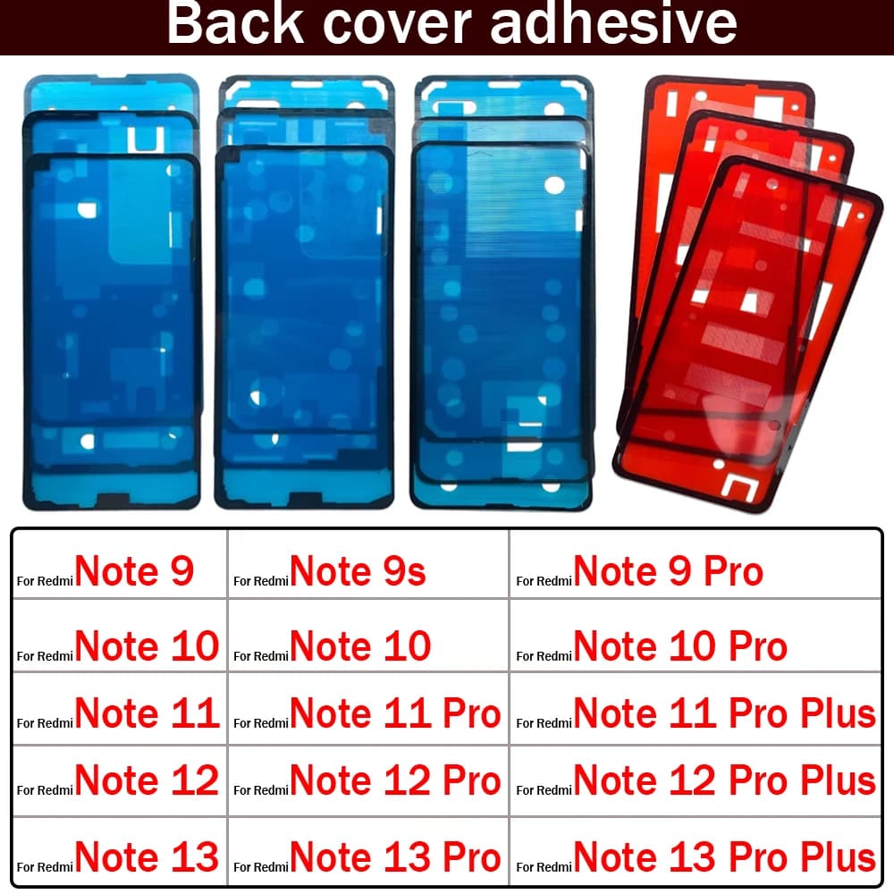 New Adhesive Sticker Back Housing Battery Cover Glue Tape For Xiaomi Redmi Note 9 9s 10 10s 11 11s 12 13 Pro Plus 4G 5G