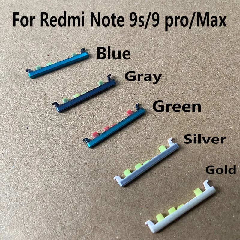 For Xiaomi Redmi Note 9 9S PRO MAX Power Volume Button Switch On Off Side Keys Replacement Repair Parts