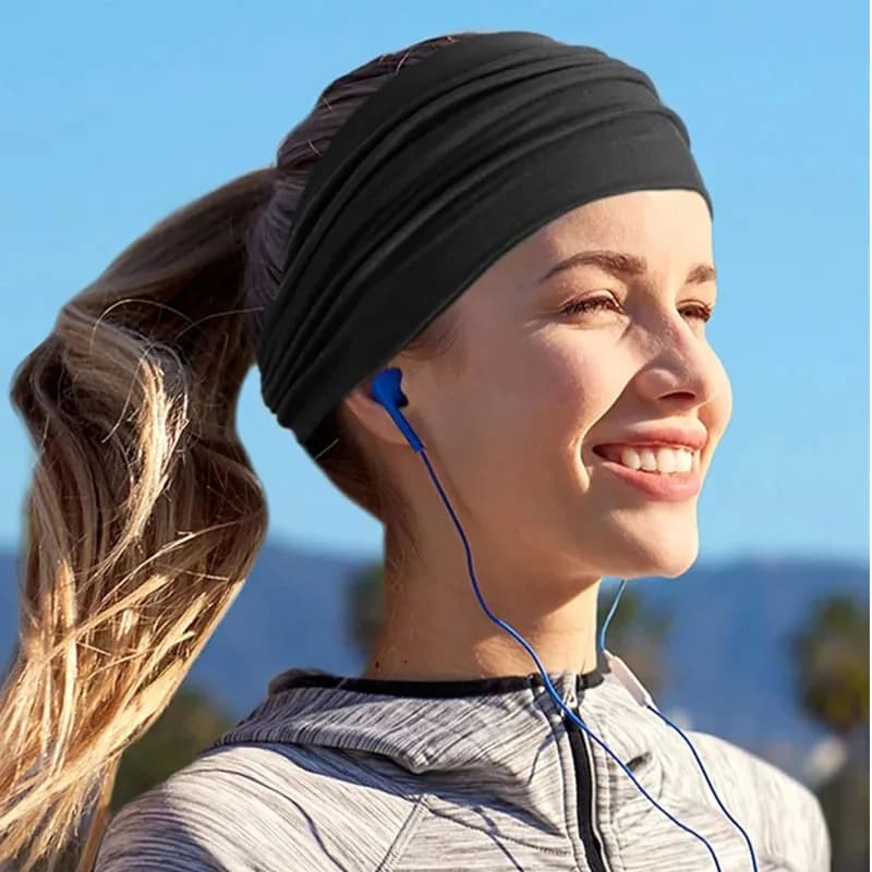 Bohemian European and American Sports Headband Women's Wide Yoga Elastic Running Hair Accessories Headw 1PCS