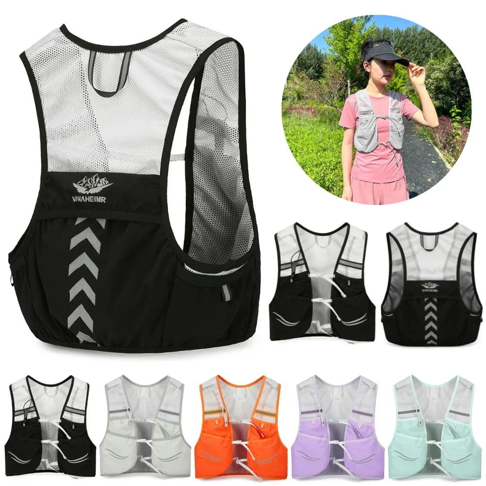 Outdoor Trail Running Backpack Ultralight Women Men Running Race Hydration Vest Marathon Bicycle Bag for Marathon Cycling Hiking