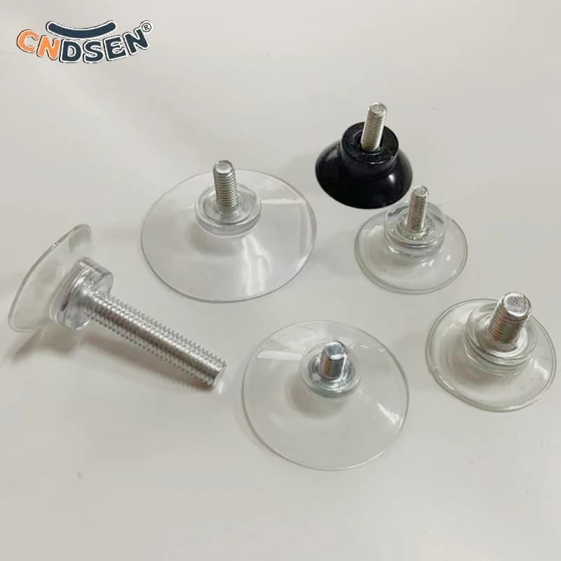 2/5/10/20Pcs Suction Cup Hooks with Screw Shank M6 M8 Clear Sucker Pads Strong Adhesive Holder for Car Glass Bathroom Wall Door