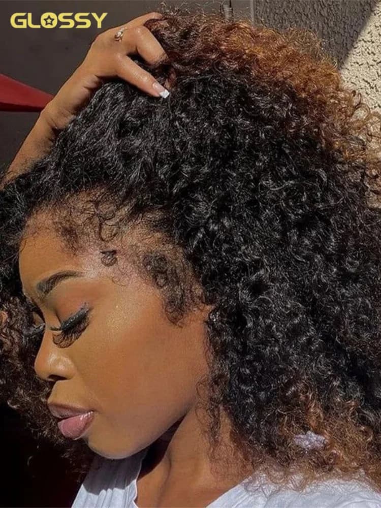 13x6 Hd 250 Density Afro Kinky Curly Wig 100% Human Hair 13x4 4c Edges Frontal Deep Wave Curly Lace Front Wigs For Women on sale