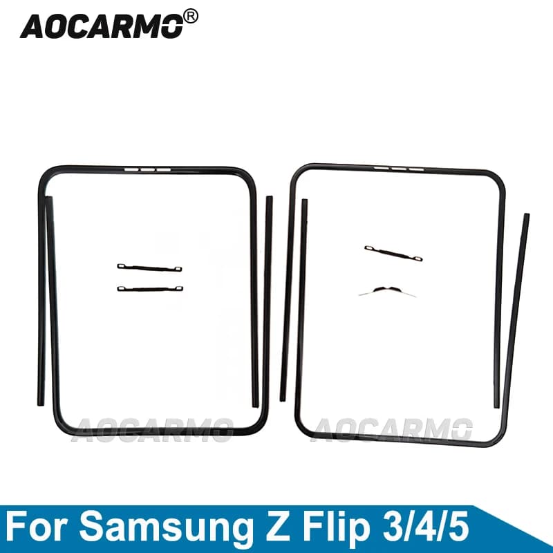 Aocarmo For Samsung Galaxy Z Flip 3 4 5 6 Flip6 Flip4 Front Screen Stand Middle Bezel Frame LCD Display Bracket Plastic Hoder