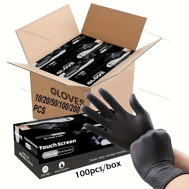 Disposable Nitrile Waterproof Gloves Dish Washing Kitchen Household Gloves Dog Wash Cleaning Glove for Food Working Latex Gloves