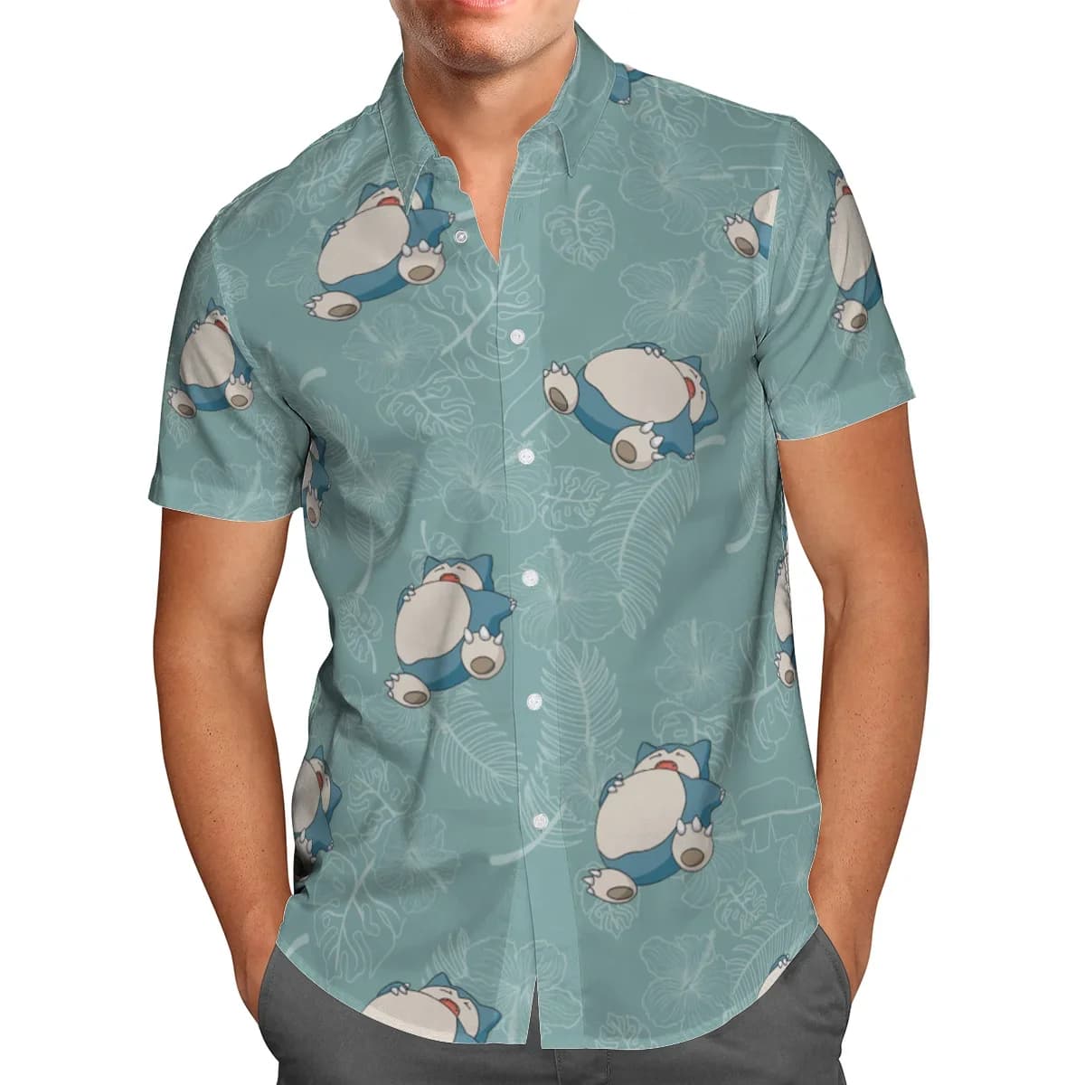 2024 Summer Casual Button Shirt Holiday Short-sleeve Animal 3D All Over Printed Beach Fashion Mens Lapel Colorful Hip Hop Tops