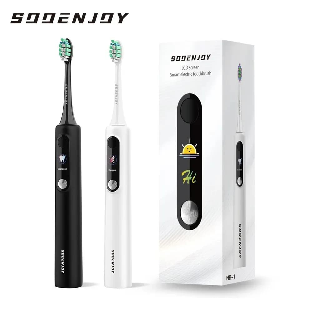 SOOENJOY Smart LCD Screen Sonic Electric Toothbrush NB-1 DIY Mode Cleaner Adult Automatic IPX7 Waterproof Teethbrush