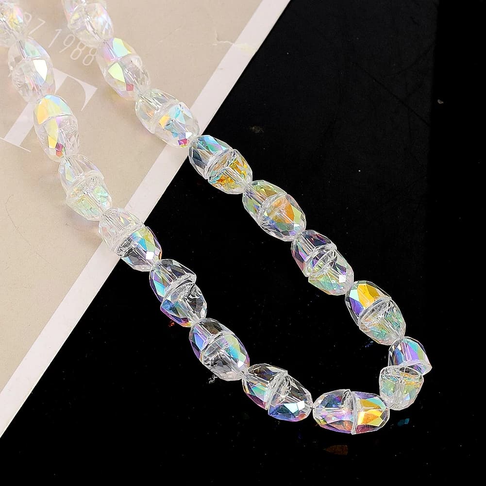 25pcs AB Colorful Bell Shape Crystal Glass Bead Loosel Spaced Crystal Beads DIY Necklace Bracelet Jewelry Making Home Decor