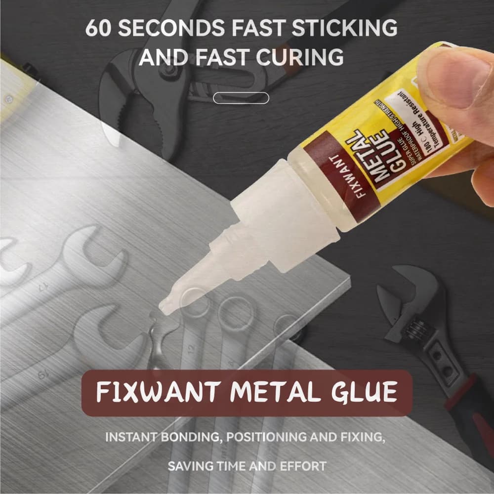 Metal Mutual Bonding Copper Aluminum Alloy Zinc Alloy Electroplated Gold Iron 180℃ High-Temperature Resistant Super Glue 20ML