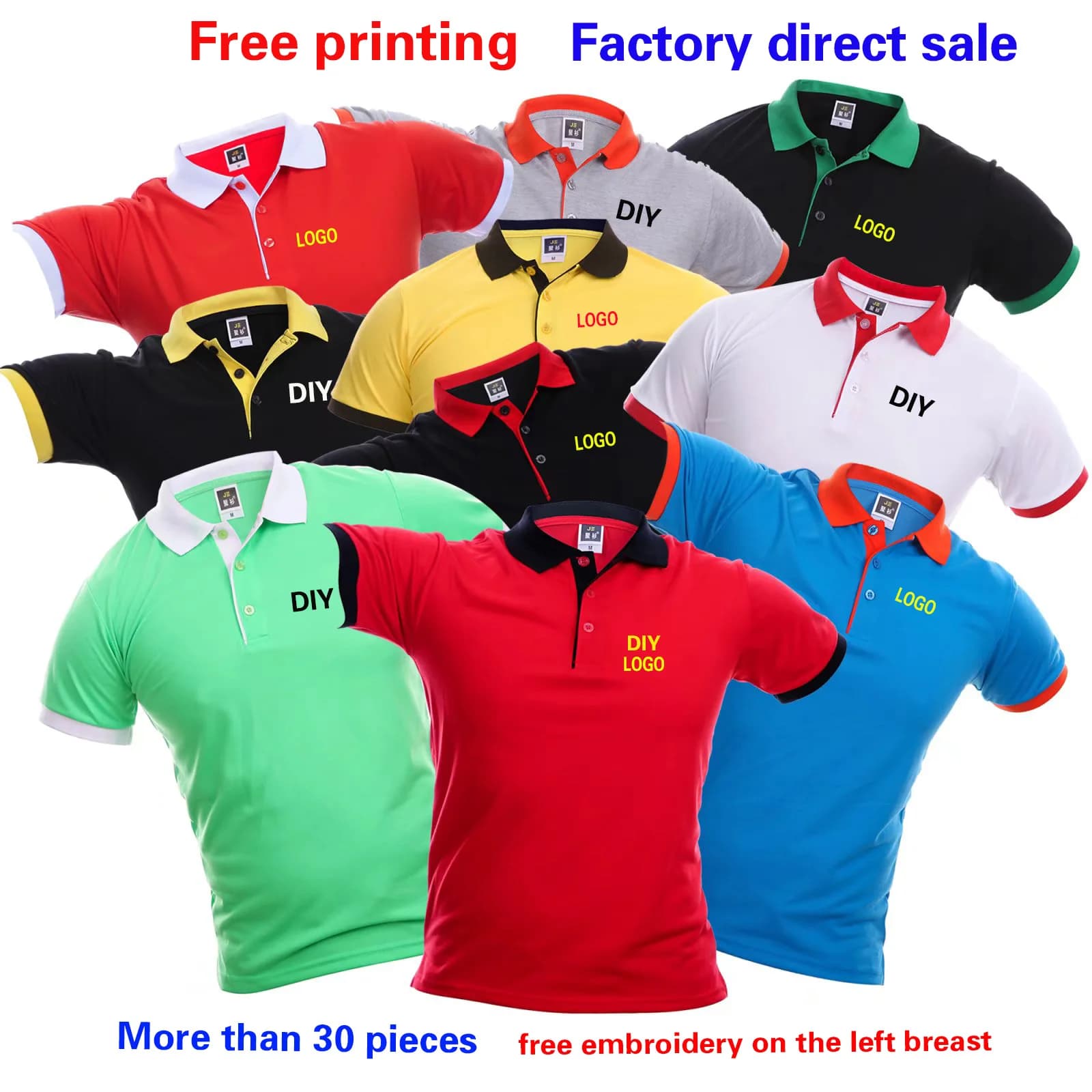 Custom Polo Shirt Car Beauty Work Clothes Embroidery Printed Picture LOGO Maintenance Decoration Company Uniform Work Clothes