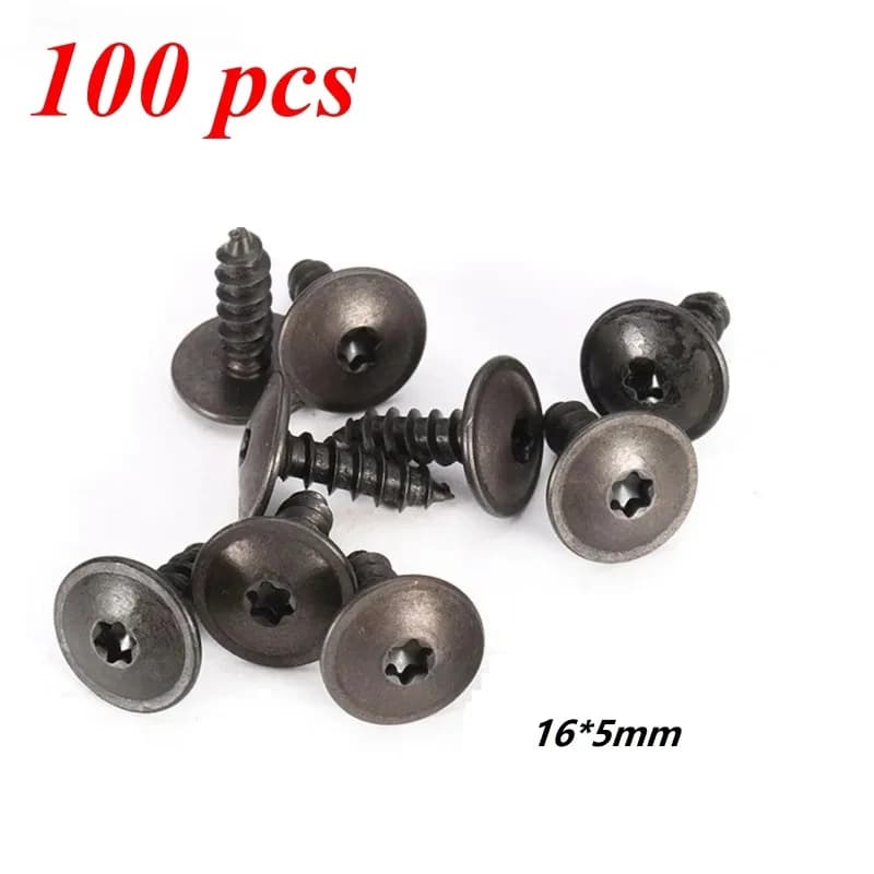 100pcs 16x5mm Clips Engine Cover Screws Undertray Splash Guard Wheel Arch Torx Fastener Clips For VW For Audi Car Accessories