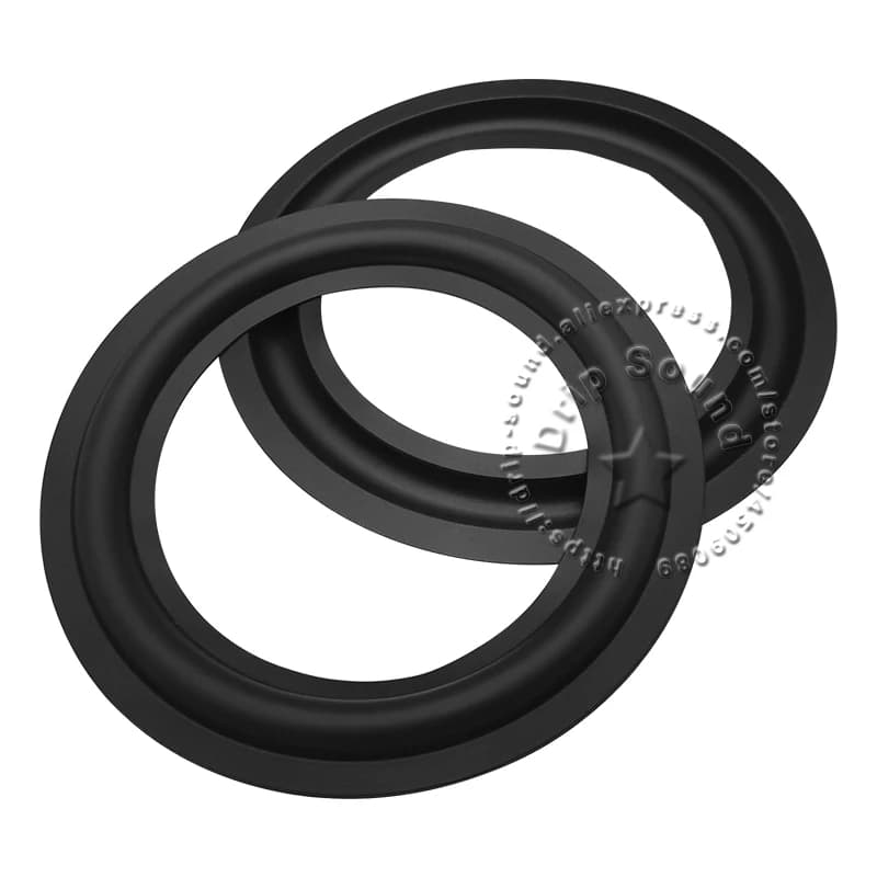 2pcs 5" inch Speaker Rubber Folded Edge Ring Loudspeaker Woofer Repair Side Surround Circle Replacement Parts 130mm/5.11"
