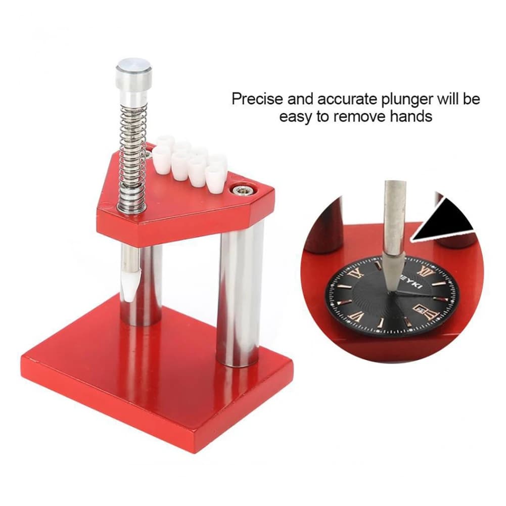 Watch Hand Presser Remover Puller Plunger Setting Fitting Set Red Wristwatch Watch Parts Repair Tool for Watchmaker