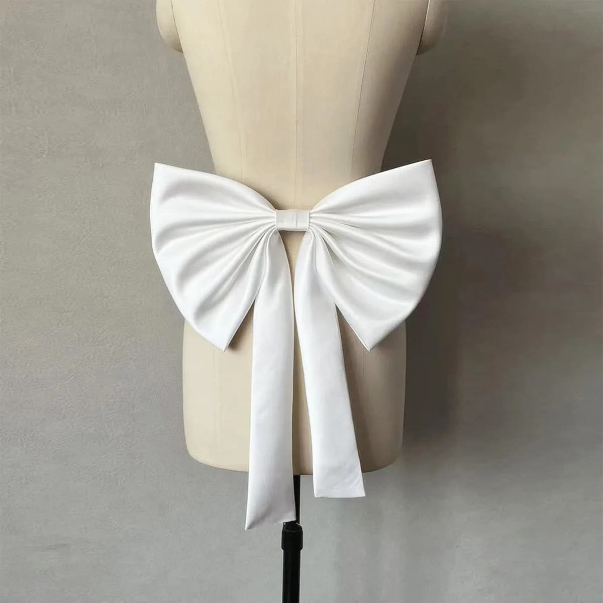 Bridal Detachable Satin Bow Women's Wedding Dress Accessories Bride Bow