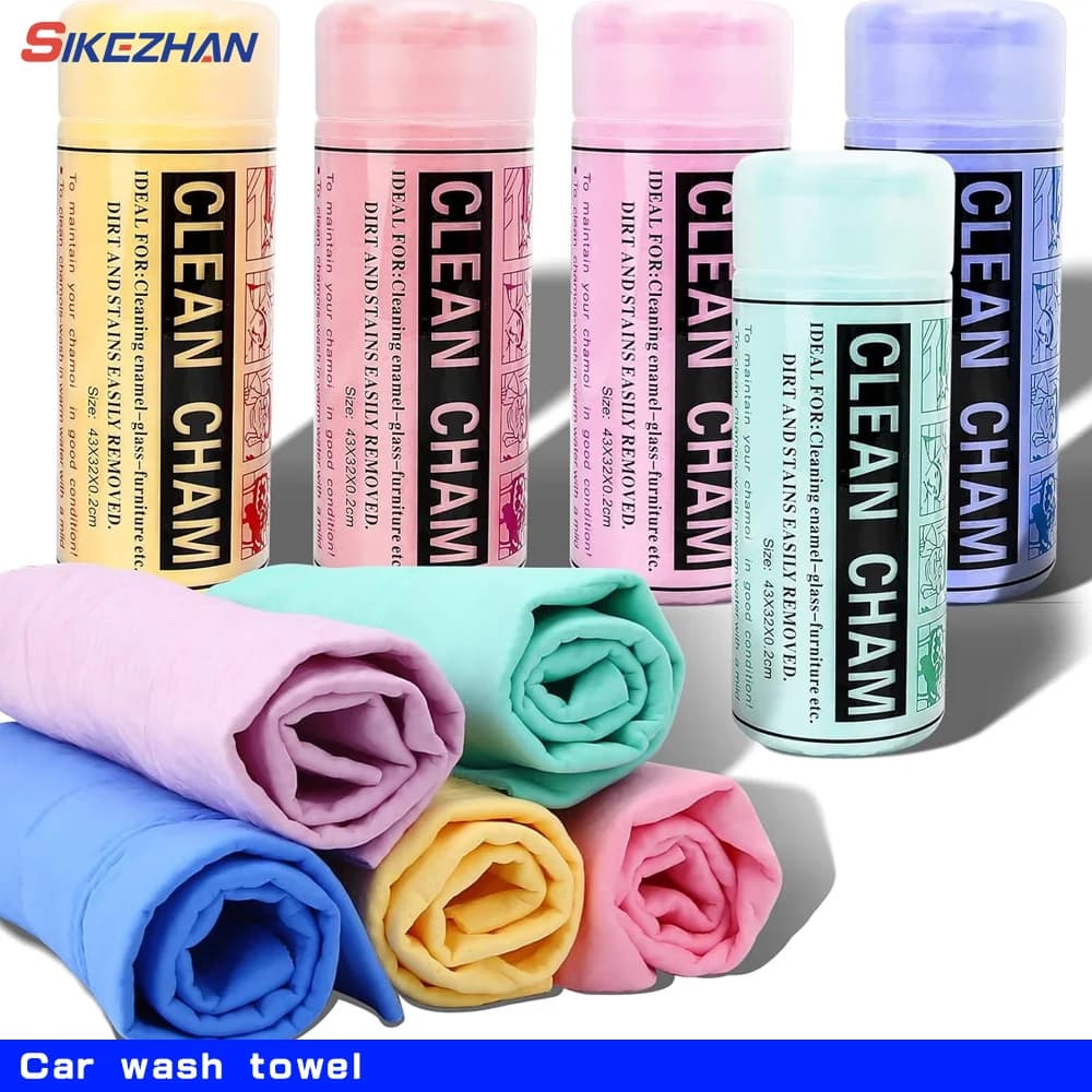 Super Absorbent Car Wash Towel Auto Care Suede Chamois Towels Car Cleaning Towel Wash Cloth Car Cleaning Tools Auto Accessories