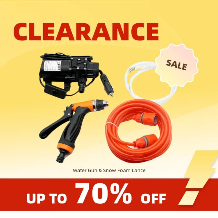 Clearance_Car Water Gun 12V Cleaning Gun Pump High Pressure Car Washing Care Portable Electric Cleaning Car Equipment Water Gun