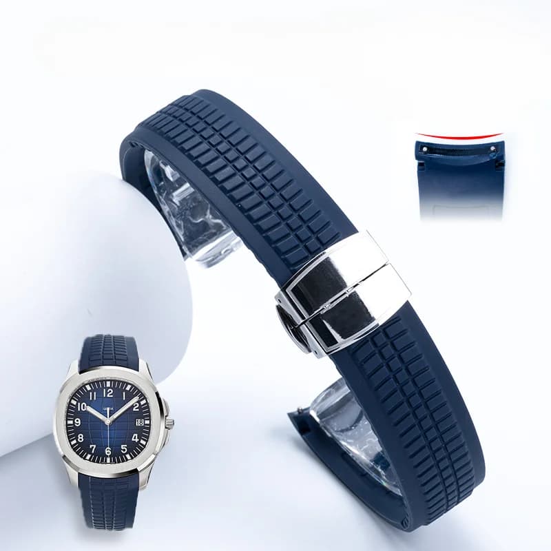 Soft and Elastic Silicone Rubber Watch Strap for Patek Philippe 5167R Grenade Aquanaut Series 21MM Watch Strap