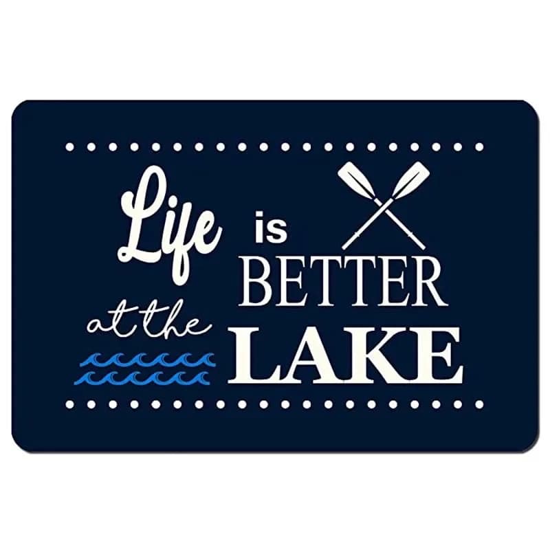 Doormat Home Decor Funny Doormat Life is Better at The Lake Doormat Monogram Doormat Spring Doormat Indoor Outdoor Flannel Welco