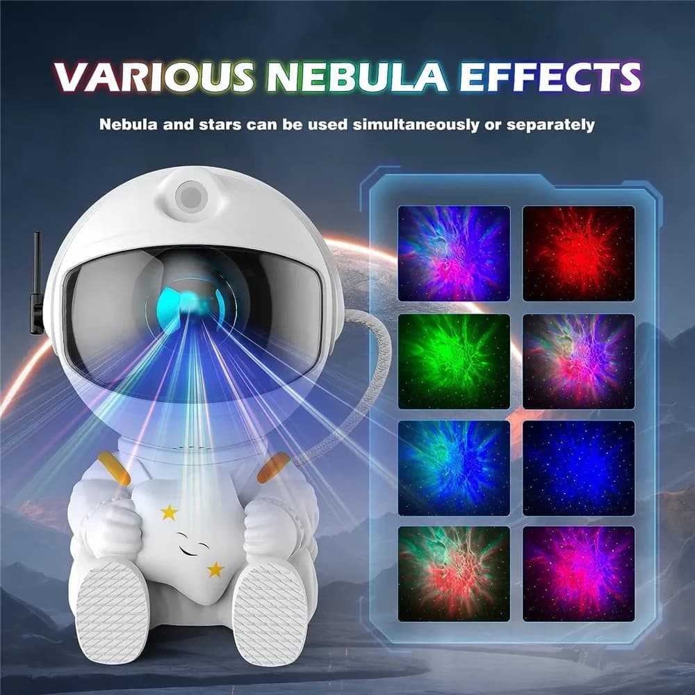 Star Projector Galaxy Night Light Astronaut Space Projector Starry Nebula Ceiling LED Lamp for Kid Adult Christmas Birthday Gife