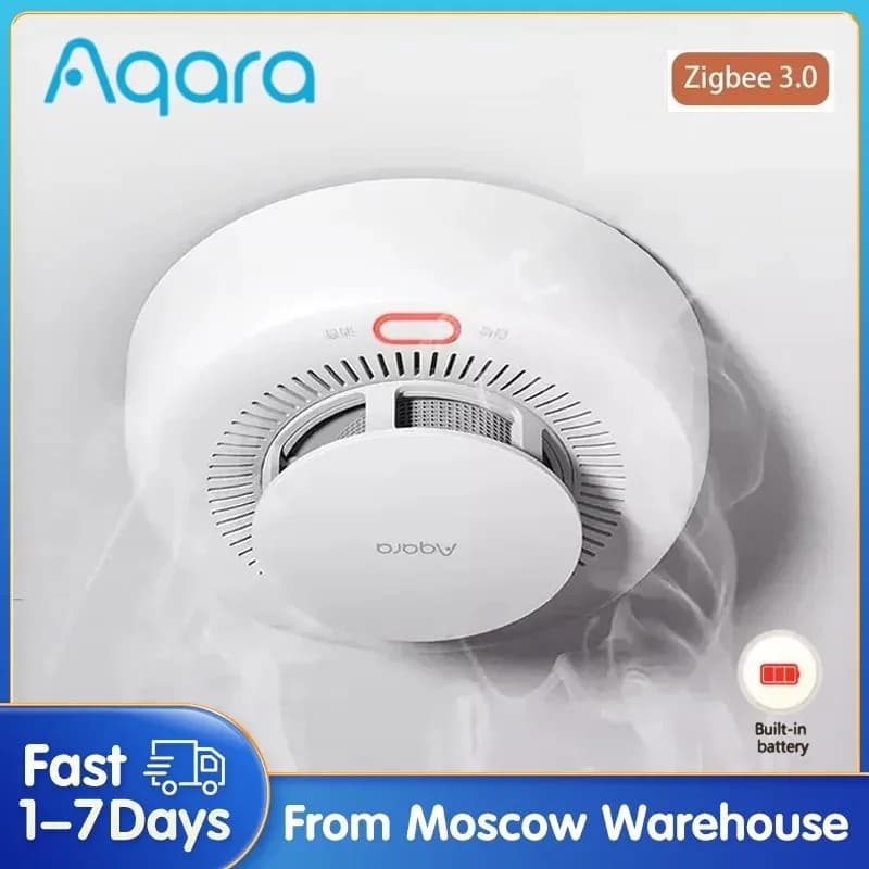 Aqara Smart Smoke Detector Zigbee 3.0 Fire Alarm Monitor Sound Alert Home Security Work with Xiaomi Mi Home Homek APP