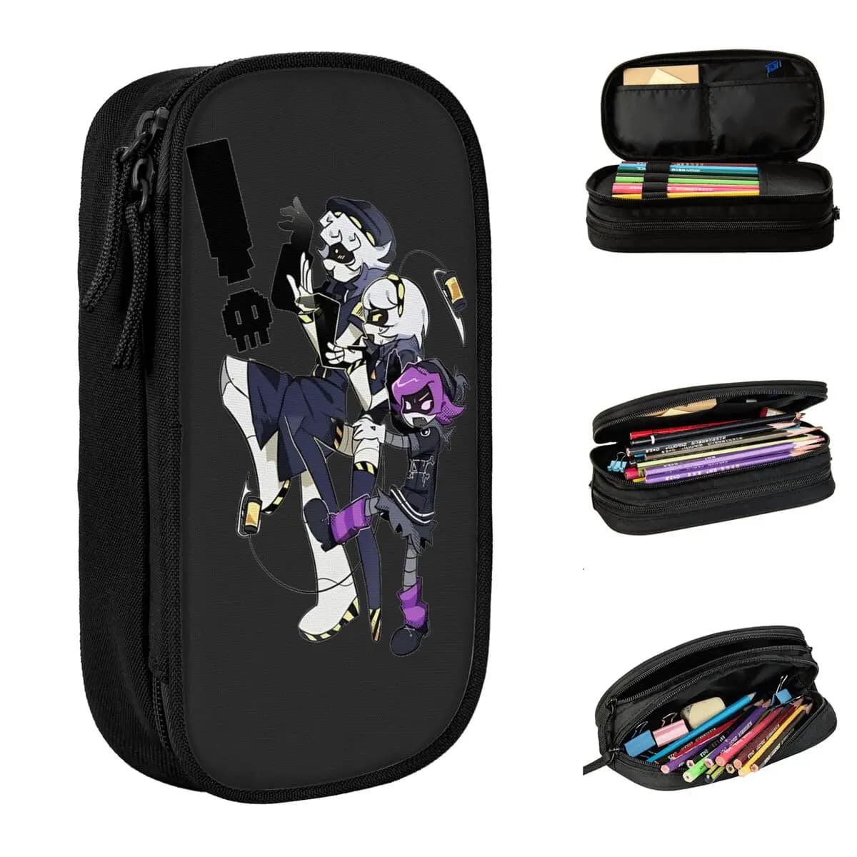 Murder Drones Anime Pencil Case N and Uzi Pencilcases Pen Box for Student Big Capacity Bag Students School Zipper Stationery