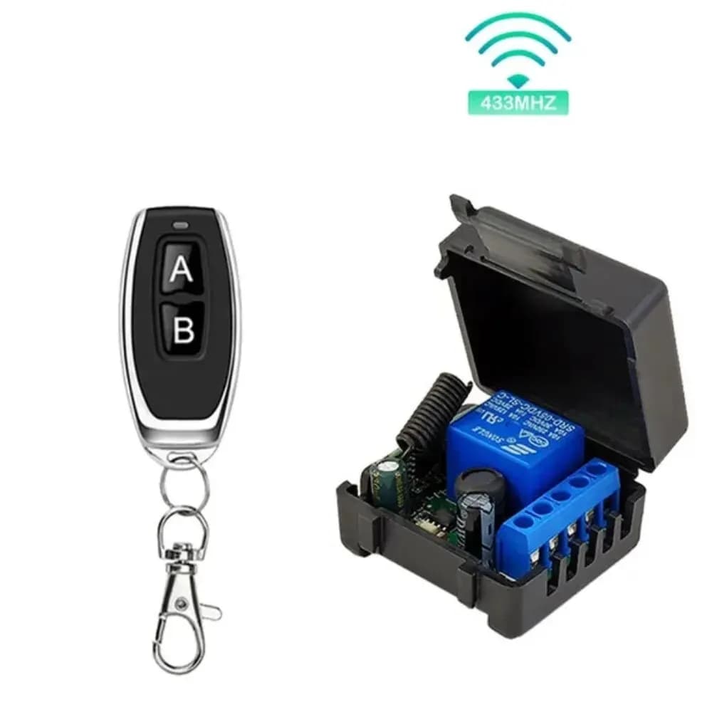 DC 12V 10A Secure Remote Control Switch Universal 433Mhz Wireless Relay Module Receiver for Motor Light Gate Door DIY Controller