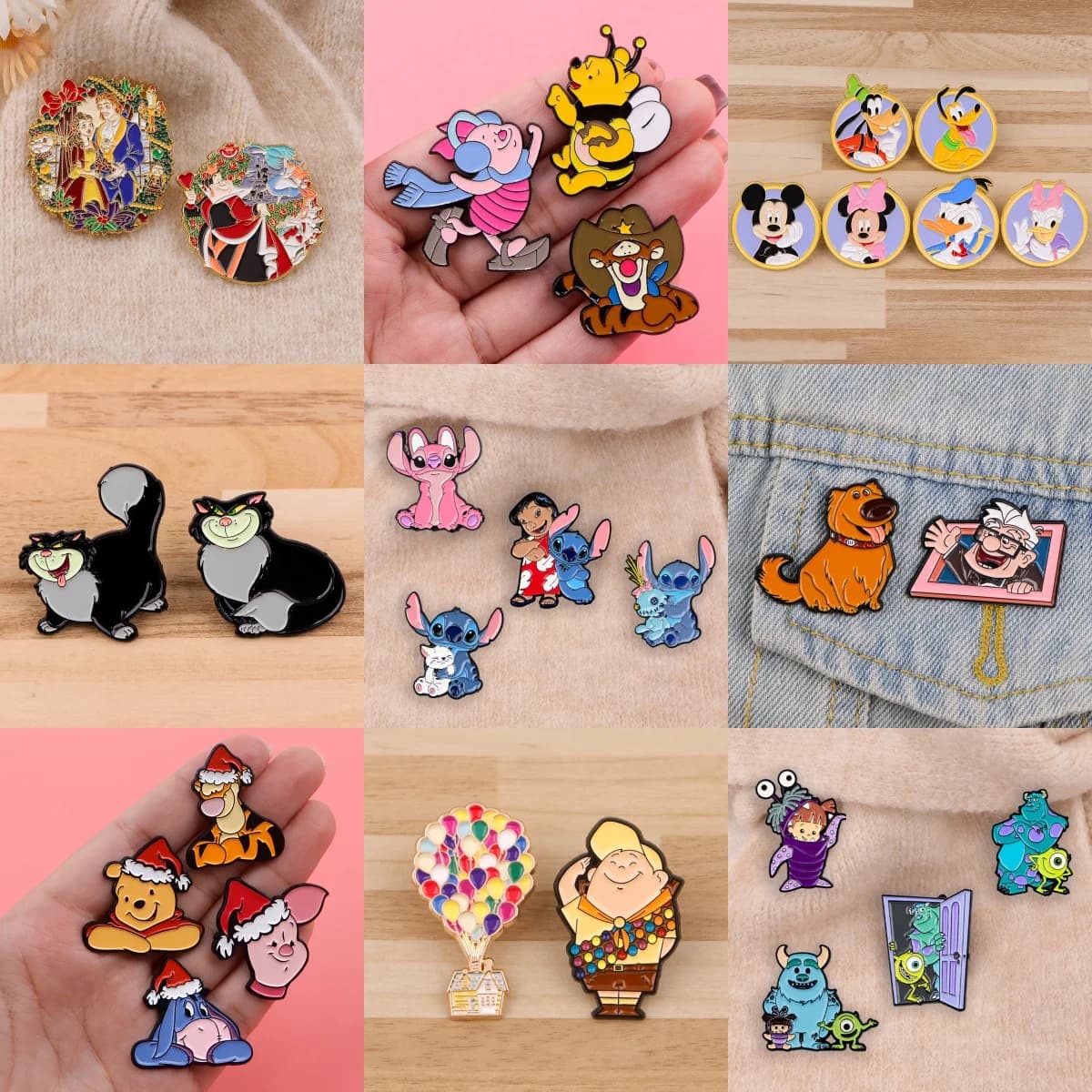 2-7pcs/set Anime Figures Series Enamel Pin Classic Cartoon Brooches Set Lapel Pins Badge on Backpack Clothing Accessories Gifts