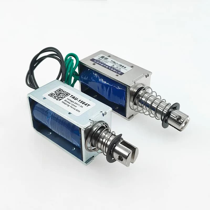 Pull & push solenoid frame electromagnet 12V 24V dc electric magnet 60N stoke electromagnetic solenoid TAU-1564 TAU-1564T