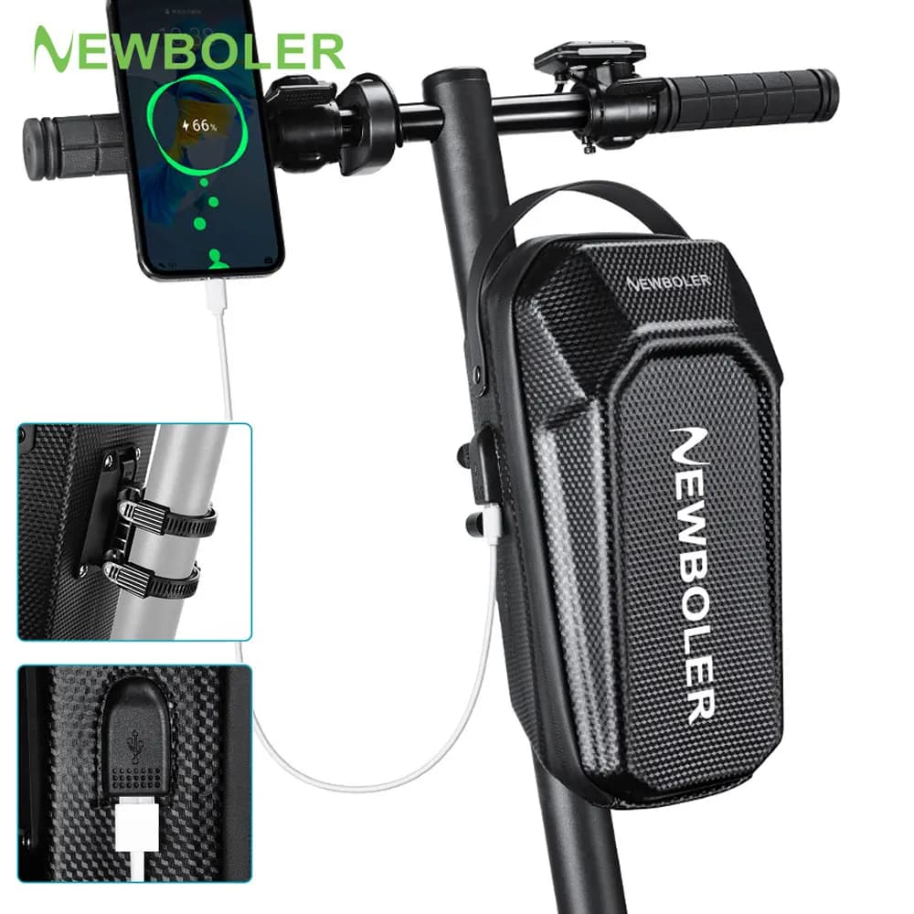 NEWBOLER 3L/5L Electric Scooter Bag Accessories Electric Vehicle Bag With USB Port Waterproof Scooter Front Bag Bike Bag