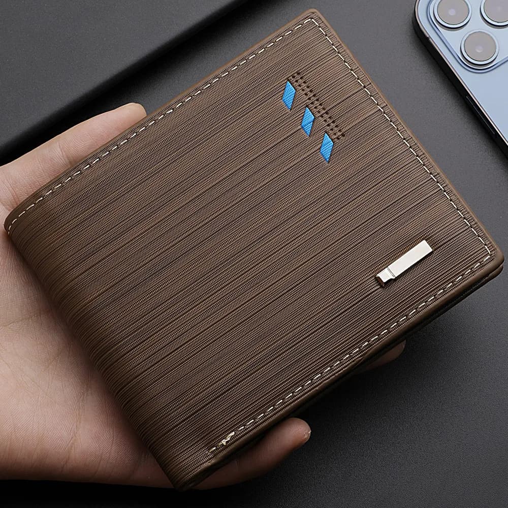 Men's Short PU Leather Wallet, Multi-slot Credit Card Holder Men's Wallet, Casual Wallet for Men