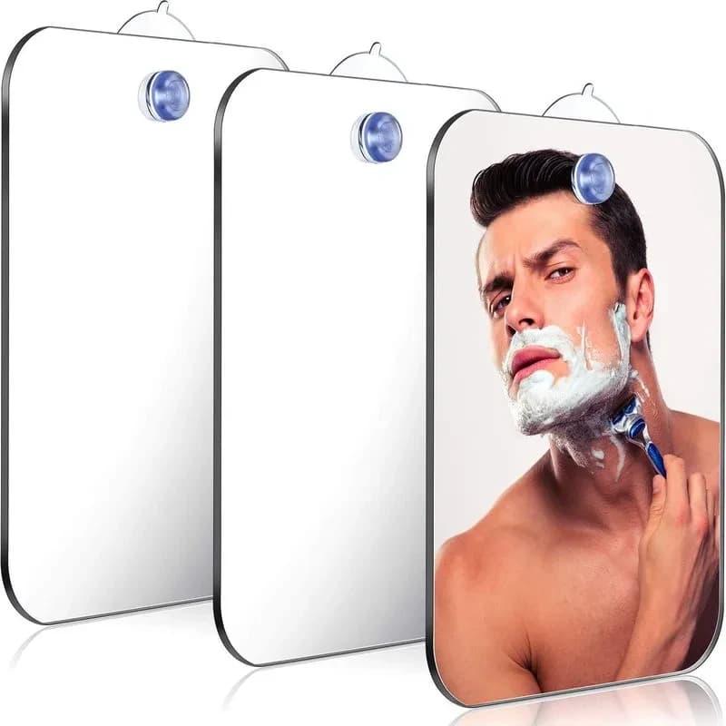 1PCS Acrylic Mirror With Wall Suction Shower Mirror For Man Shaving Women Makeup Portable Travel Bathroom Accessories