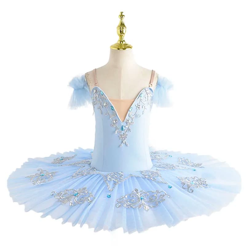 Professional Ballet Tutu Girls Pink Blue Platter Pancake Tutu Ballerina Party Dress Adult Women Child Kids Ballet Dance Costume