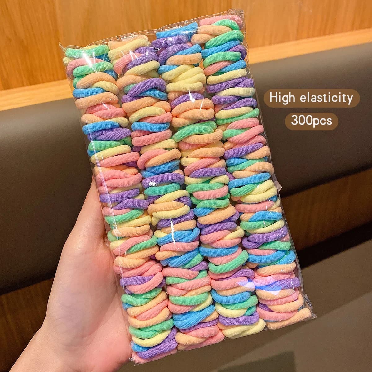300 hair ties, high elasticity, durable rubber bands, hair rings, hair accessories