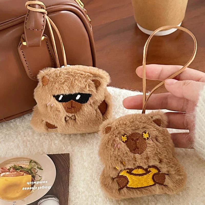 Cartoon Kapibala Plush Doll Pendant Bag Decoration Cute Capybara Stuffed Doll Pendant Girl Bag Keychain Decoration Pendant