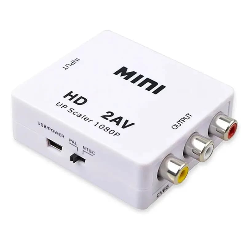 HDMI-compatible To AV RCA Adapter Converter MINI Box RCA AV CVSB LR Video Composite AV Scaler Converter For PC HDTV Projector