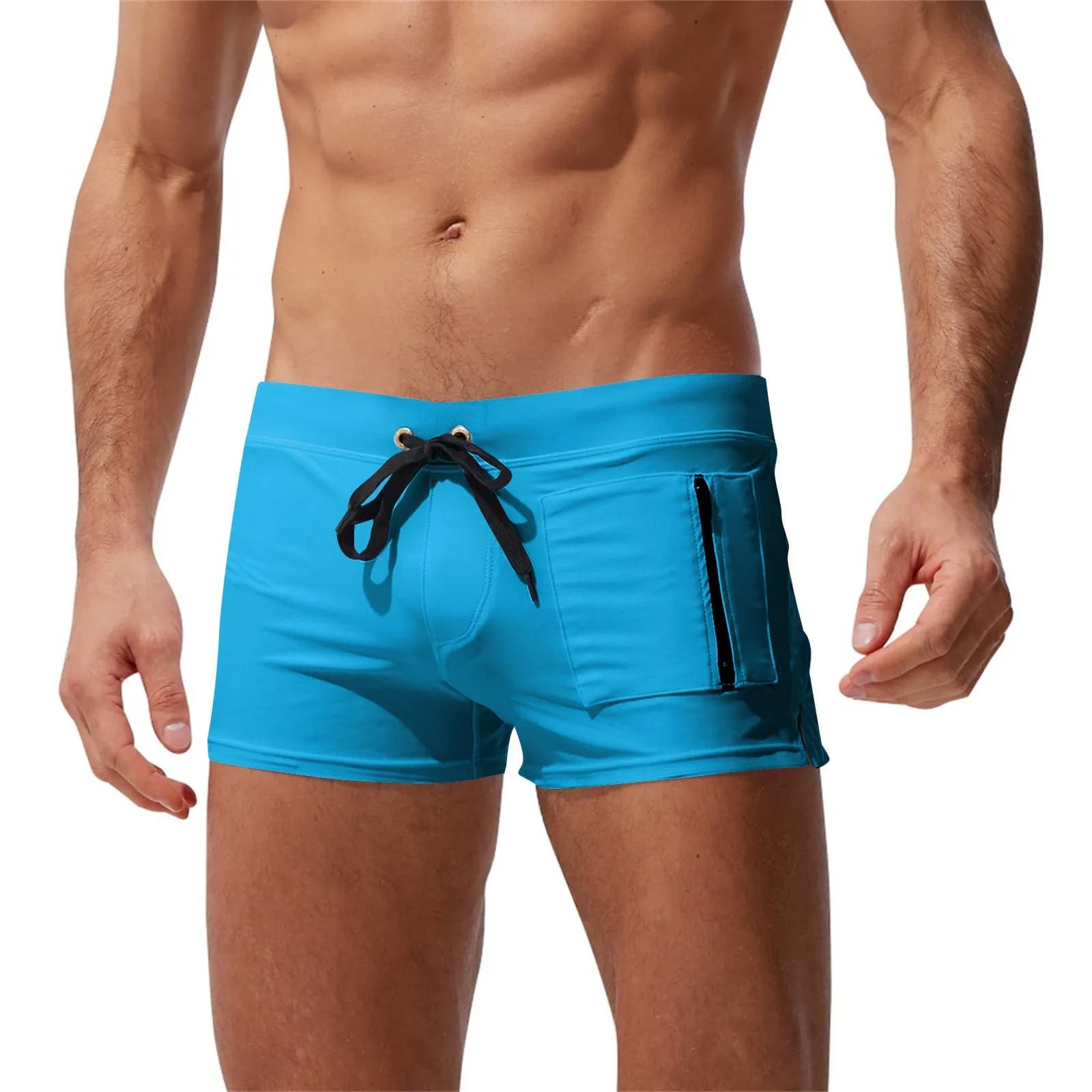 Swim Shorts Men Zipper Pocket Casual Mens Shorts Fast Dry Boardshorts Joggers Men'S Trunks Summer Mens Short Homme Masculino