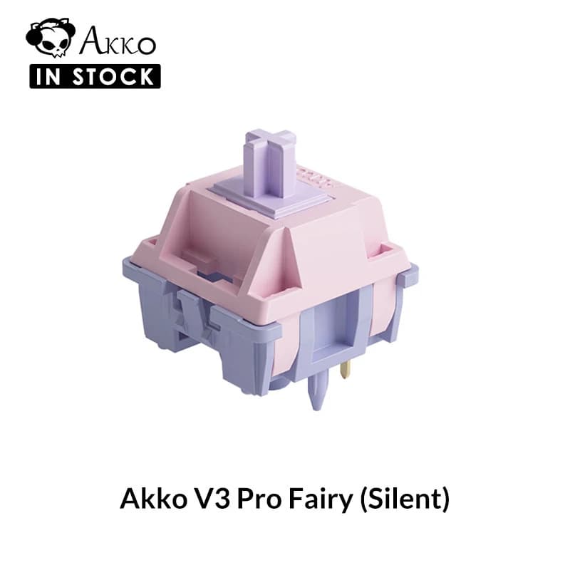 Akko Fairy Switch 5 Pin 50gf Linear Silent Switches For MX Mechanical Keyboard Suitable for Office Typing(45pcs)