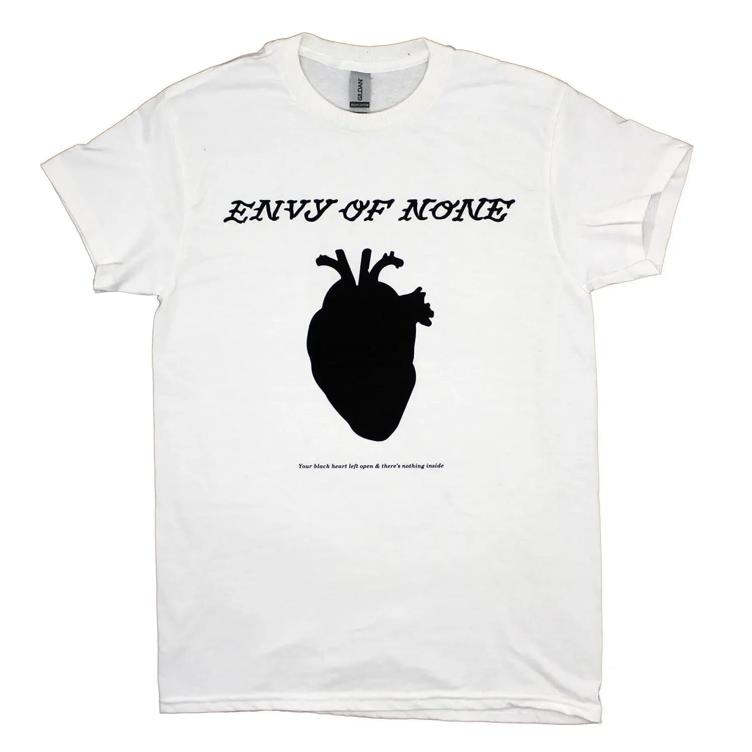 Men'S Envy Of None Black Heart T Shirt Large White