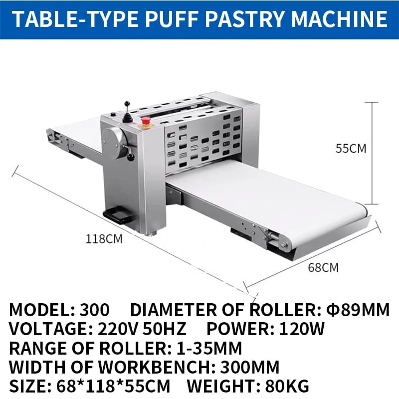 Shortening Machine Commercial tabletop puff pastry machine Egg tart puff pastry machine Small folding bread dough pressing