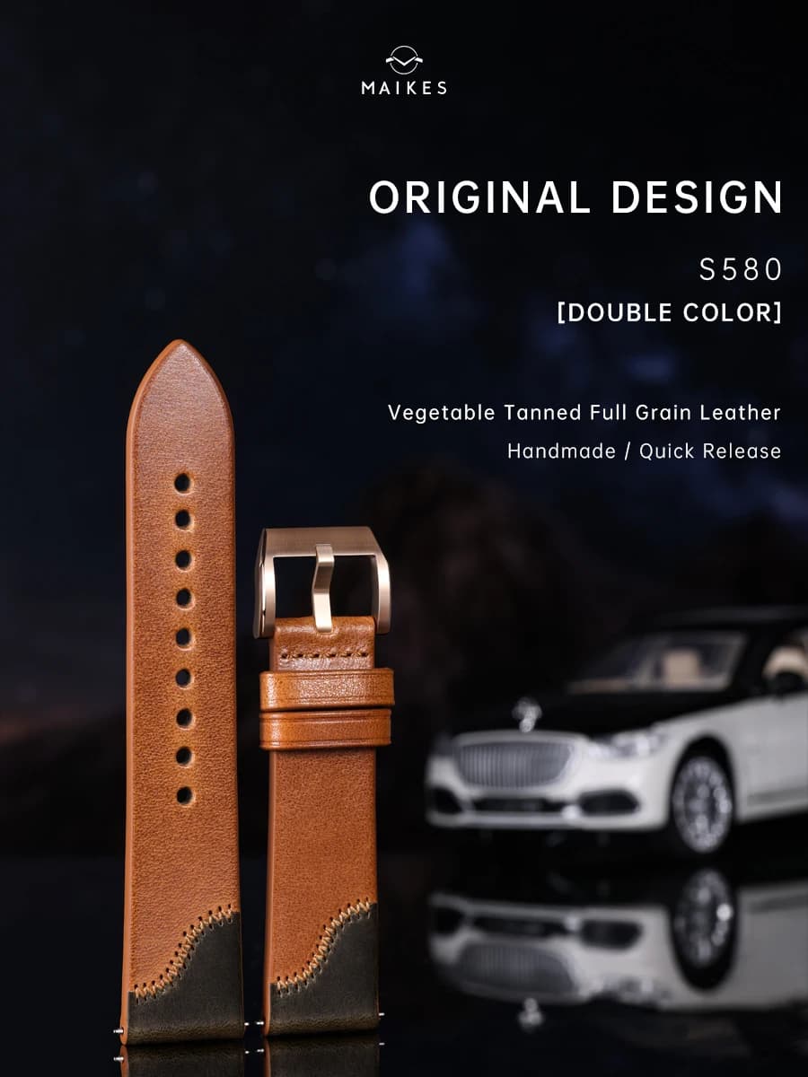 2024 New Design Double Color Watch Strap, Quick Release, Leather Watch bands, Accessories, Bracelet, 20mm, 21mm, 22mm