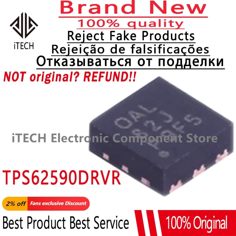 10PCS/LOT Original TPS62590DRVR TPS62590DRVT TPS62590 OAL SON6 100% New and Genuine in Stock