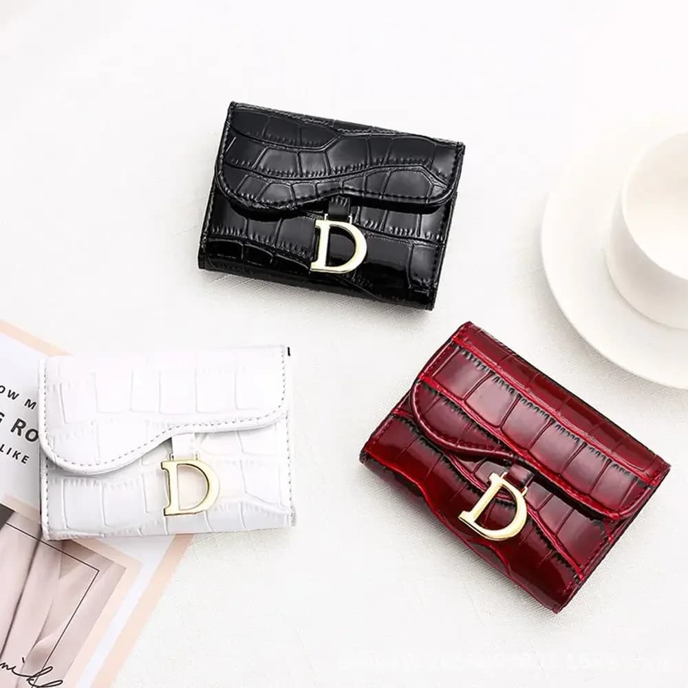 2024 Fashion Women Mini Card Holder Short Wallet Women Pu Wallet Multi-card Card Holder Small Multi-functional Clutch Bag