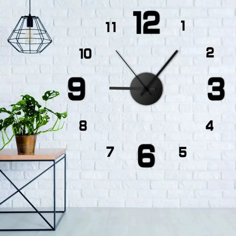 Modern Home Creative Frameless DIY Wall Decoration Wall Decoration Silent Clock Living Room Office Bedroom Wall Decoration Art