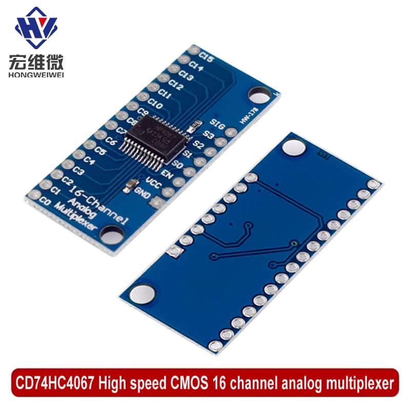 CD74HC4067 CMOS 2V-6V 16 Channel Way Analog Multiplexer / Digital ADC Module For Arduino 74HC4067 Microcontroller Board