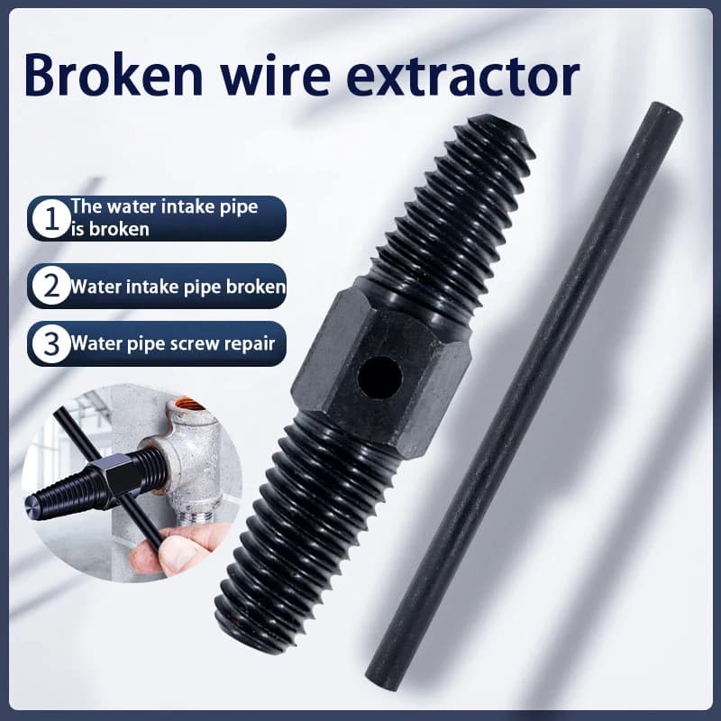 Water pipe break Extractor - Dual-purpose water pipe screw removal tool for 1/2in/ 3/4in pipe valve faucet break bolt remover