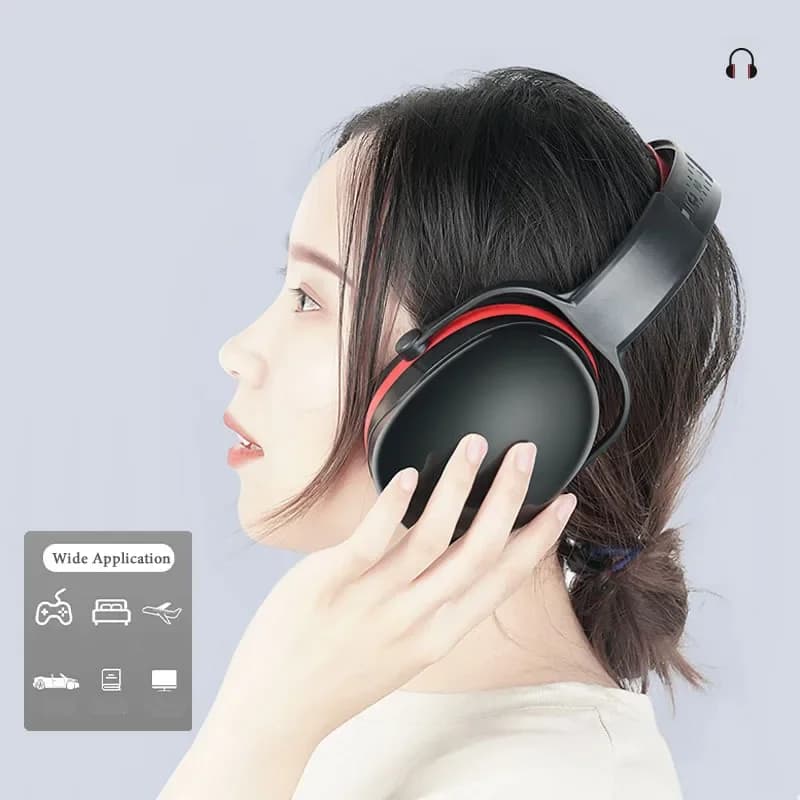 Adjustable Anti-Noise Earmuff Head SNR-35dB Noise Reduction Ear Protector For Work Study Shooting Woodwork Hearing Protection