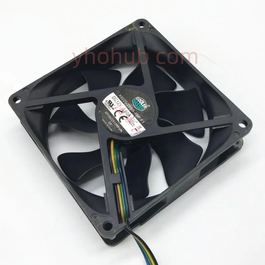 Master A9225-28RB-4BP-F1 DC 12V 0.60A 90x90x25mm 4-Wire Cooling Fan