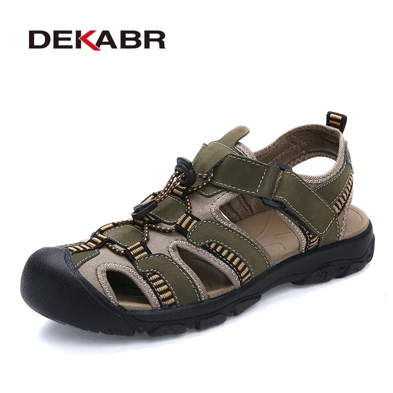 DEKABR Plus Size 38-48 New Men's Sandals Men Summer Beach Flip Flops Comfortable Non-slip Water Shoes Flat Light Casual Slippers