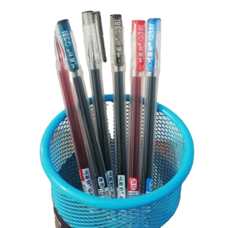 1 pcs Large Capacity Diamond Head Gel Pen 0 38mm Financial Needle Students Stationery Carbon Pen